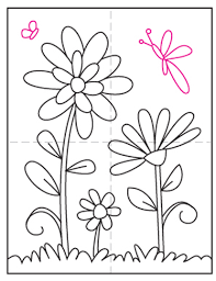 Drawing for kids drawings art pictures to draw flower drawing tutorials flower drawing animal drawings drawing lessons plant drawing. How To Draw Flowers Art Projects For Kids