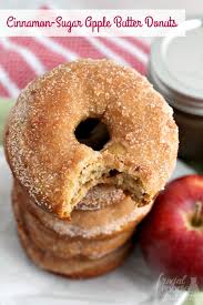 These Perfect For Fall Cinnamon Sugar Apple Butter Donuts Are Packed With The Flavors Of Fresh Apple Cinnamon Sugar Apples Breakfast Recipes Easy Donut Recipes