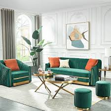 Sie eignen sich besonders für kleine räume mit wenig stellfläche. Attraktiver Design Dreisitzer Sofa Luxus Klasse Modern Stil Textil Stoff Samt Grau Mit Gaufrierter Lehnen Polsterung Dekor Elementen Metall Gold Dekor Elementen Metall Gold Wohnzimmer Polster Couch 3 Sitzer Sitzbank Sofas Couchen Bei Jv