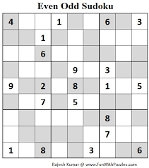 The enormous popularity of sudoku across the world is due to a couple of simple facts: Even Odd Sudoku Fun With Sudoku 84 Sudoku Even And Odd Sudoku Puzzles