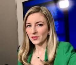 This is Jennifer Jacobs, the female reporter that Trump told “quiet, quiet,  piggy,” because she dared to ask him about Epstein files.