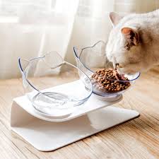 Non Slip Cat Bowl Double Bowls With Raised Stand Pet Food And Water Bowls For Cats Dogs Feeders Cat In 2020 Cat Food Bowl Cat Bowls Pet Bowls