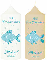 Vorlage fisch kommunion, fische, die blã¤tter fã¤rben, sind sehr beliebt bei kindern, die mit groãŸer freude zeichnen und malen diese aquatischen kreaturen. Kerze Zur Kommunion Konfirmation Fisch Blau Mit Namen Datum Kerzen Konfirmation Kommunion Jugendweihe Anlasse Mein Zwergenland