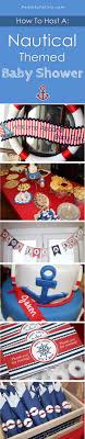 Nautical baby shower decorations for boy, ahoy its a boy baby shower decorations party supplies kit by homond, unique nautical themed paper fans cake topper. Nautical Baby Shower Ideas Peachfully Chic