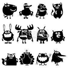 Funny Animals Stock Vector Art 19052290 Istock Animal Silhouette Character Design Vector Art