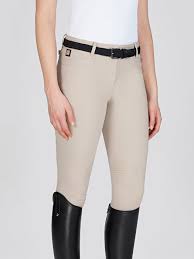 ash womens riding breeches with x grip knee patch beige