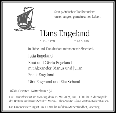 In engeland, schotland en wales kun je in geval van nood bellen met nummer 112 of et 999. Trauer Und Todesanzeigen Von Hans Engeland Trauer De