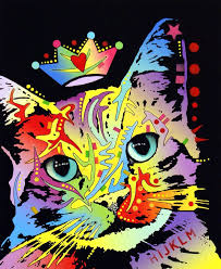 Cats Painting Tilted Cat Crowned By Dean Russo Cat Painting Cat Art Animal Portraits Art