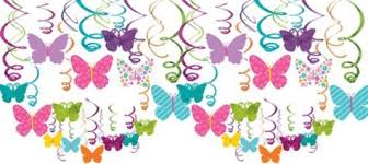 Butterfly Swirl Decorations 30ct Party City Butterfly Decorations Butterfly Birthday Theme Butterfly Garden Party