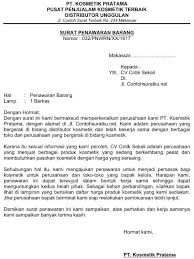 16 Contoh Surat Penawaran Barang Elektronik Furniture Contoh Surat