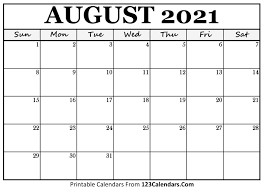 Check spelling or type a new query. Printable August 2021 Calendar Templates 123calendars Com