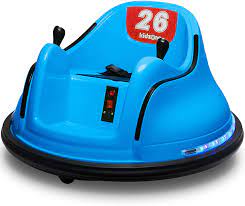 Like nothing you've ever seen before this 6v* kidzone bumper car is going to make every day like a trip to the fair but without the with simplified joystick controls and a max speed of 1.9 mph this 6v electric spinning car is a great introduction to the world of kids. Amazon Com Kidzone Diy Race 00 99 6v Kids Toy Electric Ride On Bumper Car Vehicle Remote Control 360 Spin Astm Certified Blue Toys Games