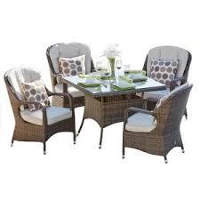 Salons Outdoor 5 Piece Wicker Square Outdoor Dining Set With Beige Cushions In 2020 Wicker Patio Furniture Patio Furniture Dining Set Wicker Dining Set