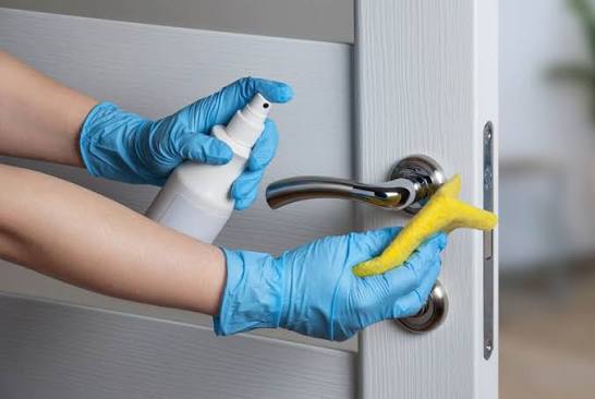 Cleaning high-touch surfaces throughout your home