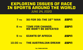 Most people know about espn, the worldwide leader in sports. but over the past year, the espn+ provides subscribers access to espn.com insider content, which includes an increasingly. Espn To Present An Evening Of Exploring Issues Of Race In Sports Around The World June 24 Espn Press Room U S