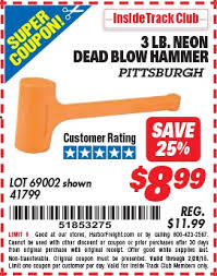 Start date dec 19, 2017. Harbor Freight Tools Coupon Database Free Coupons 25 Percent Off Coupons Toolbox Coupons 3 Lb Neon Dead Blow Hammer