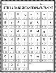 Student assessment pages are included for alphabet recognition and letter sound . Letter And Sound Recognition Assessment Freebie Kindergarten Letters Kindergarten Readiness Kindergarten Assessment