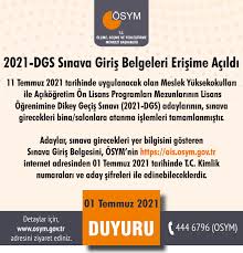 Oturum temel yeterlilik testi (tyt) ve 2. Osym A Twitter 2021 Dgs Sinava Giris Belgeleri Erisime Acildi Https T Co Hthys55za8