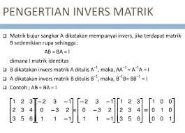 Invers Matriks 3x3 2x2 Pengertian Sifat Contoh Soal