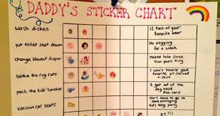 creator of viral daddys sticker chart giving husbands