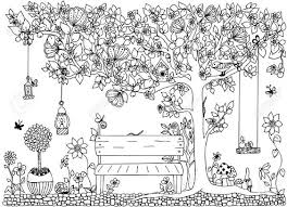 Bagaimana cara menggambar pemandangan alam, pantai, air terjun dan lainnya? Gambar Mewarnai Taman Bunga Pemandangan Atau Zentangle Warna Bunga