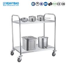 Offered in a variety of mounting plate sizes, these casters match many common carts and dollies. China Heavybao Lightweight Stainless Steel Serving Trolley Food Service Cart With Wheels China Kitchen Cart Metal Trolley