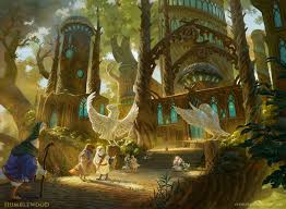 Temple Of Amaranthine By Elbenherzart On Deviantart Anime Background Fantasy Art Environment Concept Art