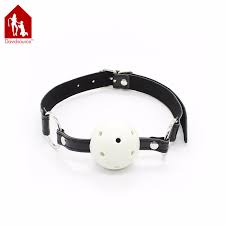Davidsource Wiffle Ball Gag With Adjustable Black Leather Belt Mouth Open  Gag Pup Slave Training Kit Fetish Sex Toy|ball gag|open gagfetish sex toys  - AliExpress