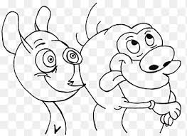 Ren and stimpy coloring page. Stimpson J Dibujo Animado Gato Blanco Stimpson J Png Pngegg