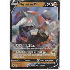 (don't apply weakness and resistance for benched pokémon.) Pokemon Trading Card Game 095 189 Rhyperior V Rare Holo V Card Swsh 03 Darkness Ablaze Trading Card Games From Hills Cards Uk