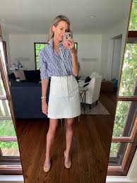 Everlane Skirt Review How To Wear Multiple Ways See Anna Jane Preppy Skirt Outfits Skirt Outfits Summer Preppy Skirt