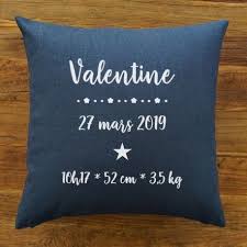 Coussin De Naissance Personnalise Coussin De Naissance Coussin Personnalise Idee Cadeau Naissance