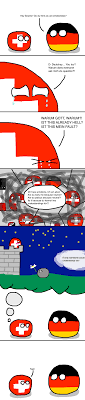 Polandball, irelandball, ukraineball, russiaball, usaball, ukball, reichtangle, israelcube and more! Switzerland Is Melodramatic Polandball Country Jokes Country Memes History Memes