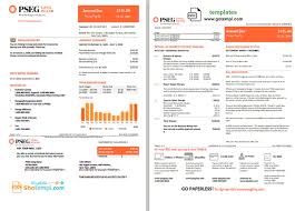 Usa Pseg Electricity Utility Bill Template In Word Format 2 Pages Bill Template Utility Bill Easy Reading