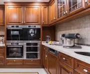 Luxury Hard Solid Wood Island Kitchen Cabinets Design High End Europe Style  White Oak Kitchen Cabinet with Granite Countertops