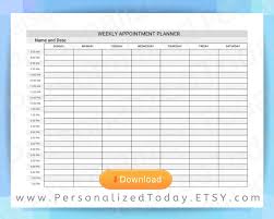 Weekly Printable Schedule 8 A M Through 8 P M 12 Hour Time Etsy Planner Lettering Appointment Planner Weekly Appointment Planner