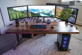 Maybe you would like to learn more about one of these? Custom Walnut Top I Made With My Uncle On A Standing Desk Frame On Casters With Pc And Sub Hanging Underneath For Maximum Portability And Cleanliness My Happy Place Battlestations