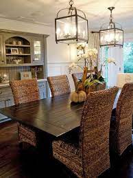 Casual Dining Room The Rattan Furniture In This Neutral Dining Room Instantly Transforms The Space Casual Dining Rooms Neutral Dining Room Dining Room Decor