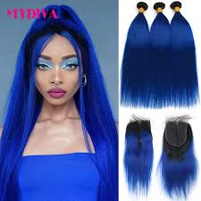 Mixed (#18 honey blonde + #22 champagne blonde / #613 bleached blonde / #27 light butterscotch blonde) mixed (#fushia + #teal / #lilac / #violet / #pink / #teal) airyhair human hair features. Pre Colored 2 Tone Blue Brazilian Hair Weave Bundles Straight Ombre 3 Bundles T1b Blue Dark Roots Human Hair Extensions Non Remy 3 4 Bundles With Closure Aliexpress