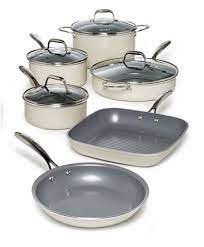 Goodful 10 Pc Ceramic Cookware Set Created For Macy S Reviews Cookware Sets Macy S Ceramic Cookware Set Ceramic Cookware Cookware Set
