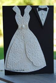 Paige Dolecki Stampologist Wedding Dress And Tuxedo Card Convite De Casamento Modelo De Convite Casamento