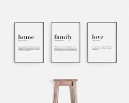 Home Definition Print Family Definition Wall Art Love Etsy Definition Prints Family Print Minimalist Prints