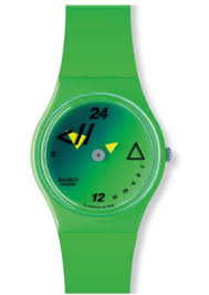 Green Swatch 24 H Watch Swatch Watch Swatch Stylish Watches