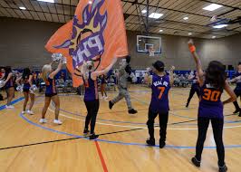 Click on 'the gorilla' link below to see a picture of the suns' mascot, the gorilla. Phoenix Suns Visit Luke Air Force Base