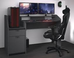 Maybe you would like to learn more about one of these? Bureau Gamer 154 Cm Donkergrijs Zwart Bureau Fait Maison Gris Ombre Plans De Bureau