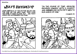 Cain and abel coloring pages. What S Different Two Pictures Of Absalom Kids Korner Biblewise