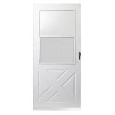 Emco 32 In X 80 In 200 Series White Universal Crossbuck Aluminum Storm Door E2xb 32wh The Home Depot In 2020 Aluminum Storm Doors Aluminum Screen Doors Storm Door