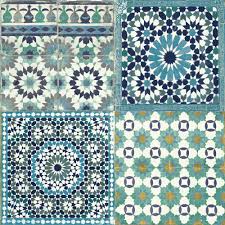 sapphira blue mosaic tile wallpaper