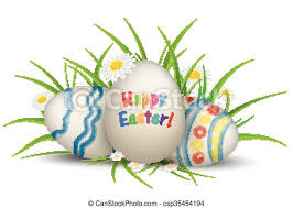 Lege dir gleich kostenlos einen an! 3 Easter Egss Grass Flowers Frohe Ostern 3 Natural Eggs With Text Happy Easter Canstock