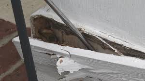 My handyman repaired some wood exterior trim using bondo rather than wood filler. Rotting Trim On Newer Homes Costing Homeowners Wsyx